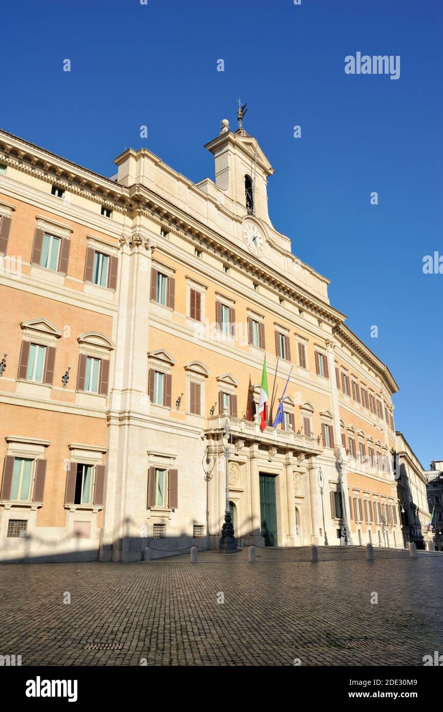 Italia, Roma, Palazzo di Montecitorio, parlamento italiano, camera dei deputati Foto Stock
