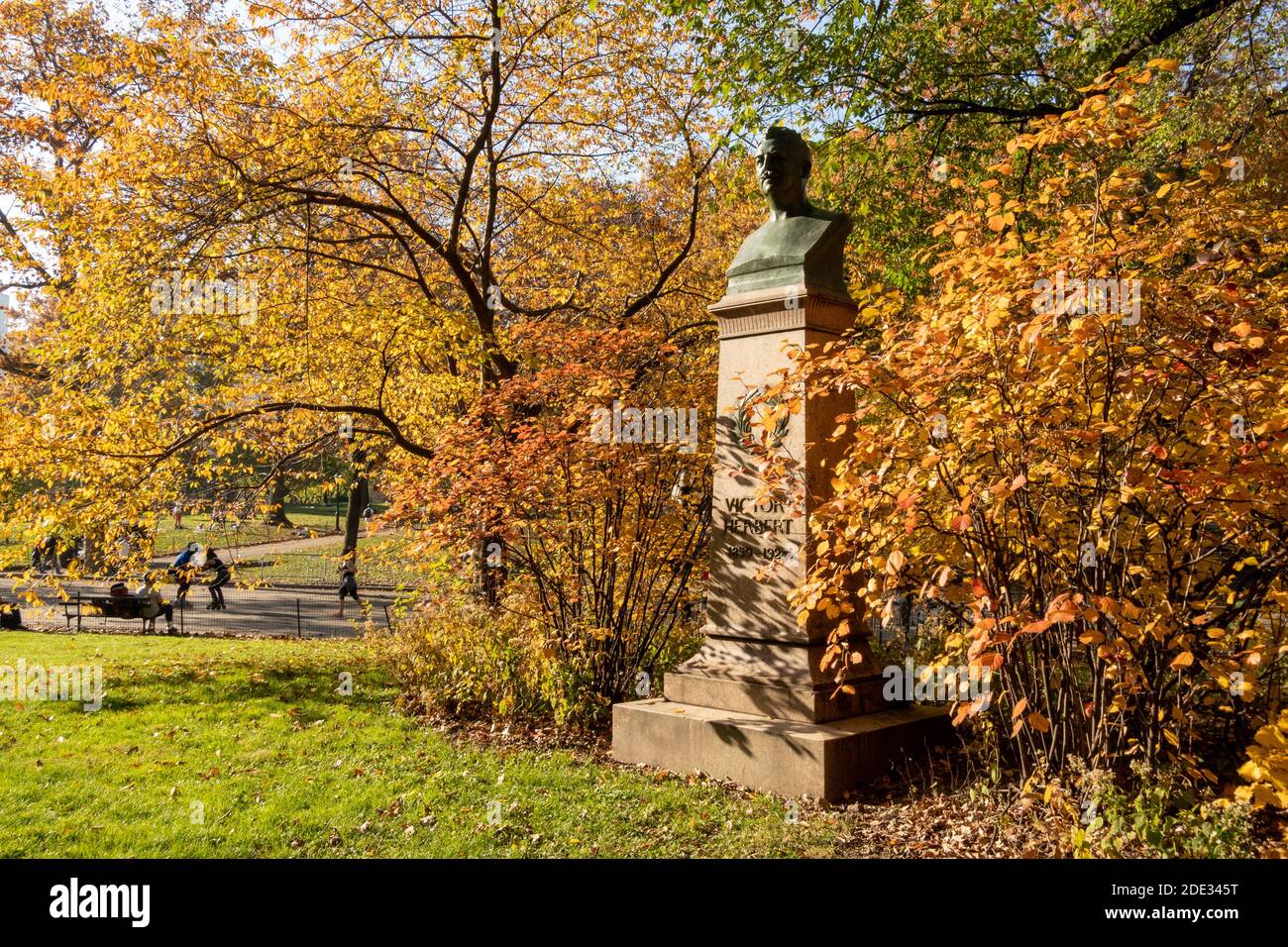 Victor Herbert Bust a Central Park, New York Foto Stock
