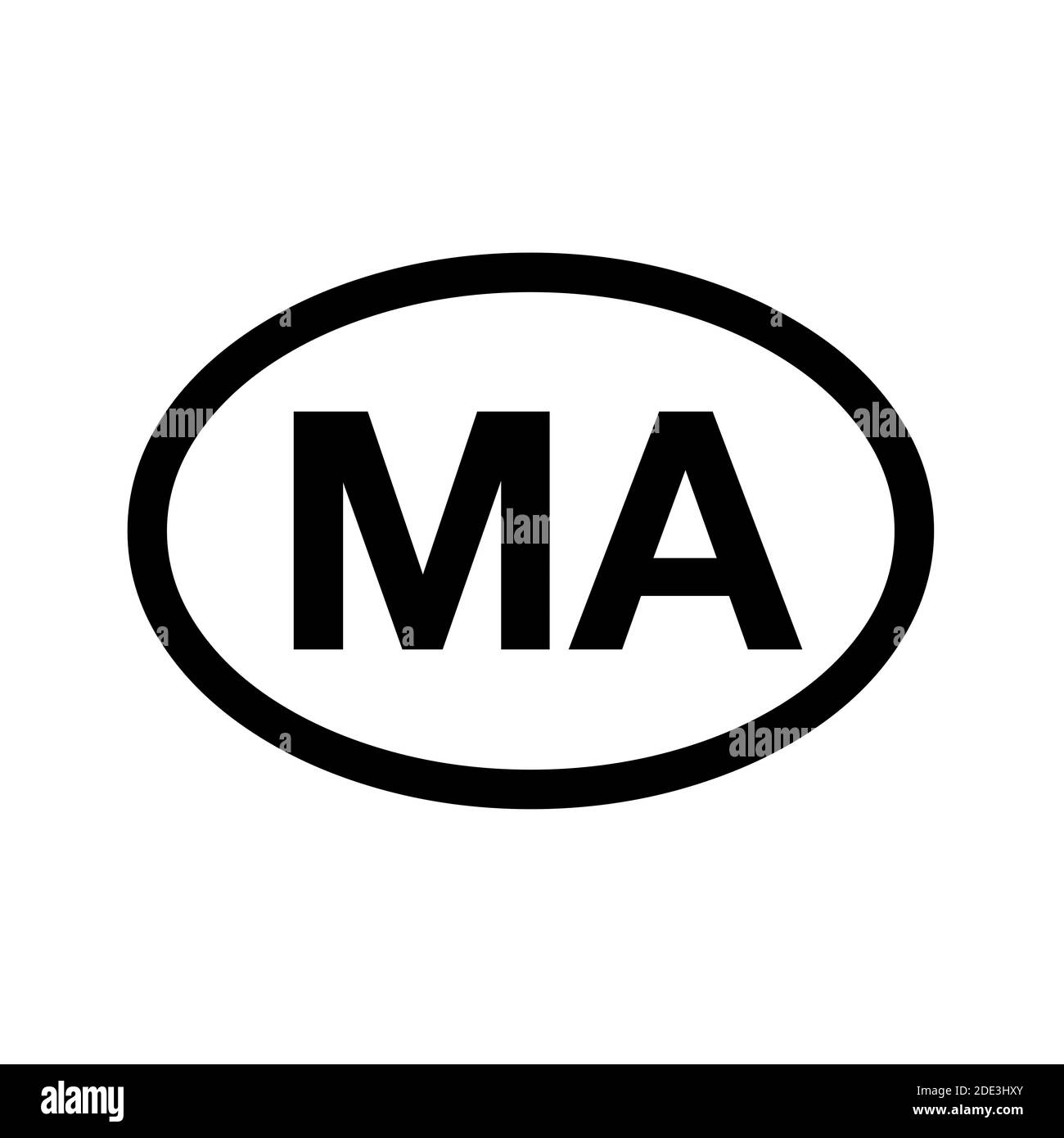 Codice paese immatricolazione del veicolo Marocco Foto Stock