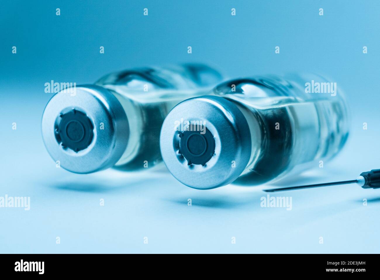 Concetto e background del vaccino del coronavirus. Foto Stock