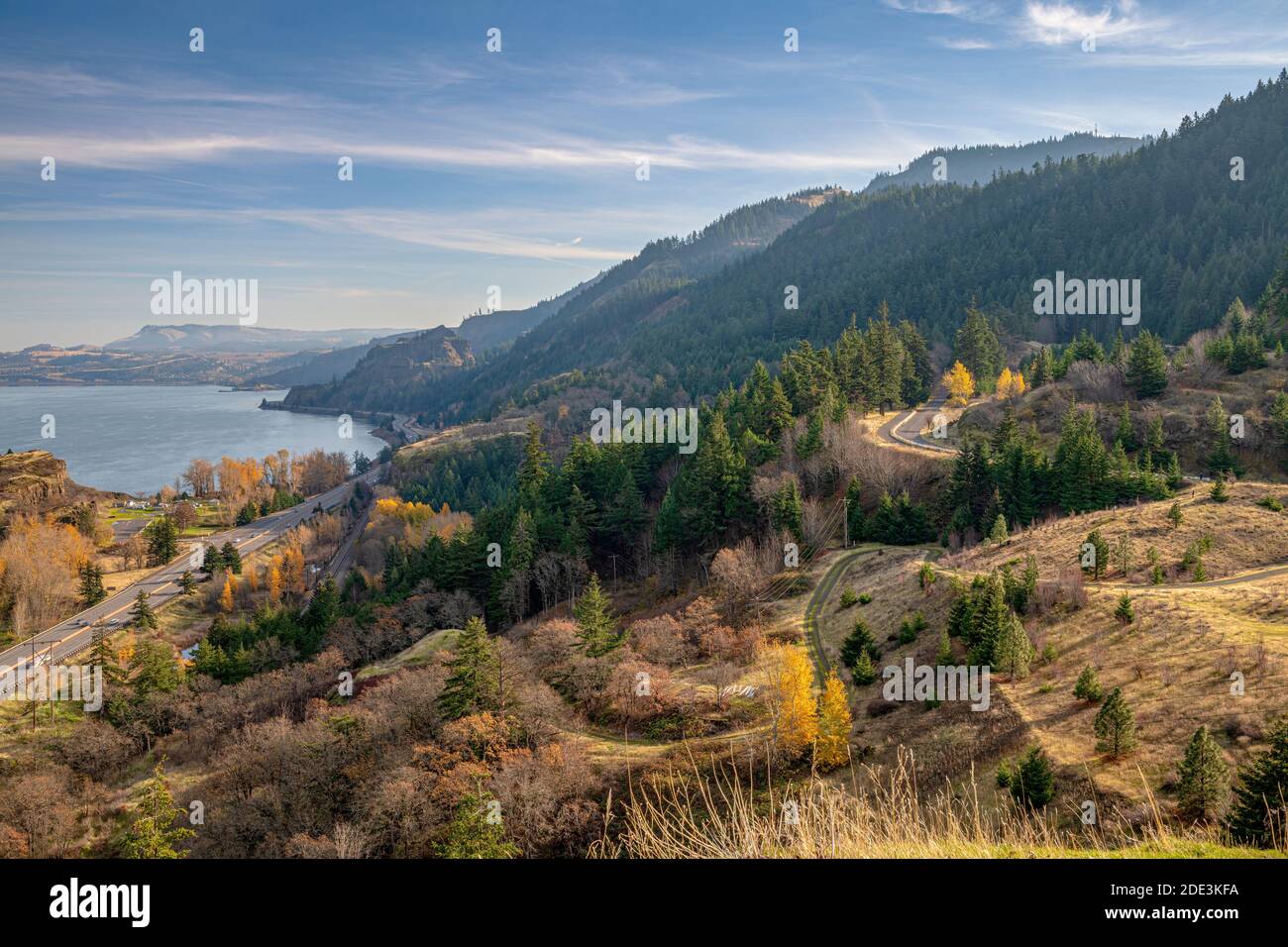 Columbia Gorge e Hood River Countryside Oregon state. Foto Stock