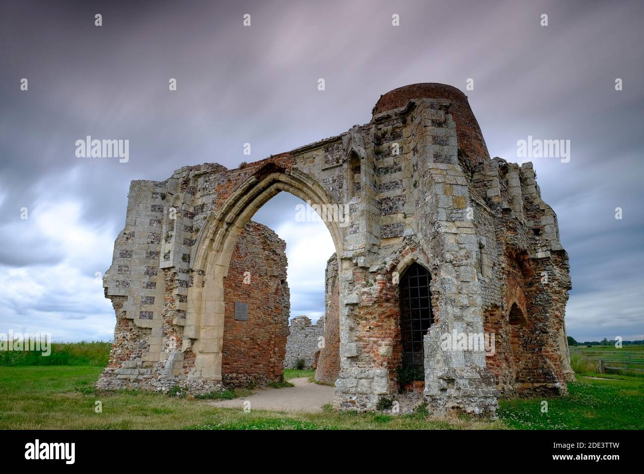 St Benet's Abbey Ruin, Norfolk Broads, Inghilterra Foto Stock