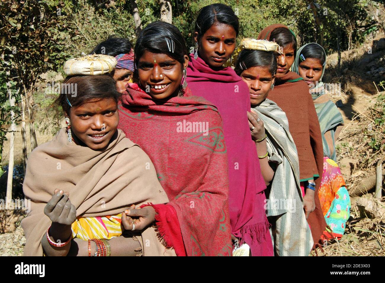 Giovani lavoratrici, India Foto Stock