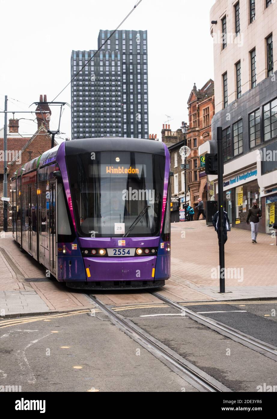 Tram di Wimbledon Foto Stock
