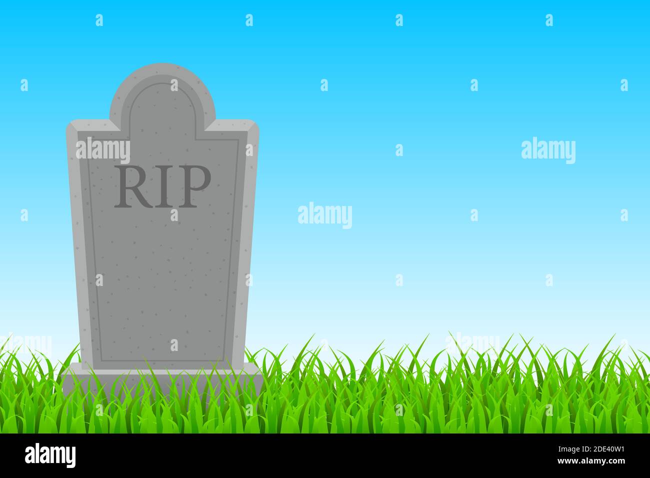 Design piatto con icona della tomba. Vecchia lapide con crepe. RIP antico. Illustrazione di stock vettoriale. Illustrazione Vettoriale