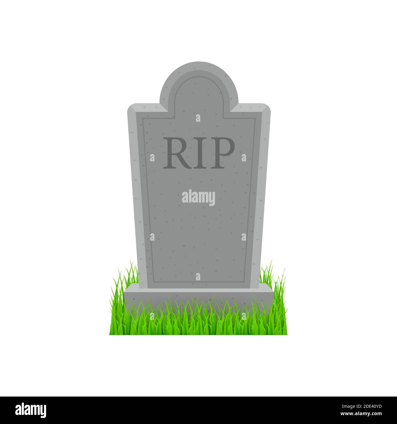 Design piatto con icona della tomba. Vecchia lapide con crepe. RIP antico. Illustrazione di stock vettoriale. Illustrazione Vettoriale