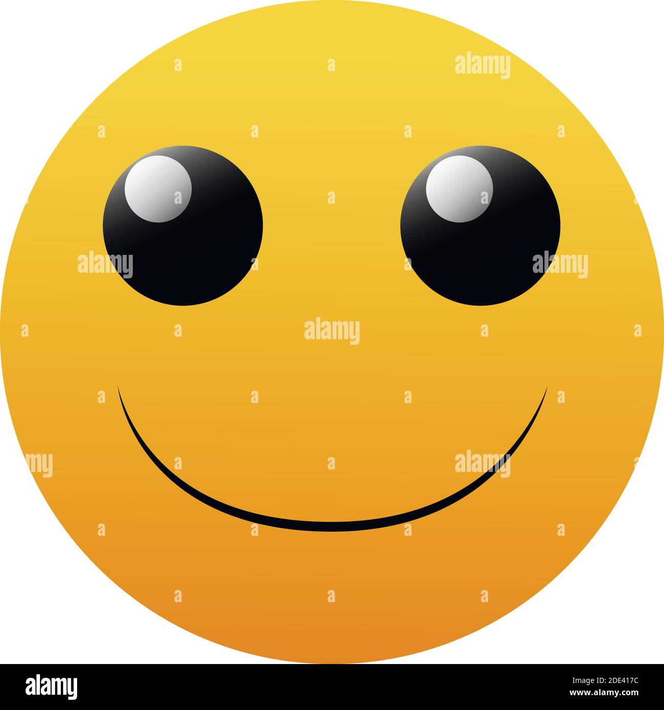 Emoticon sorridente con occhi felici e bocca sorridente Immagine e  Vettoriale - Alamy