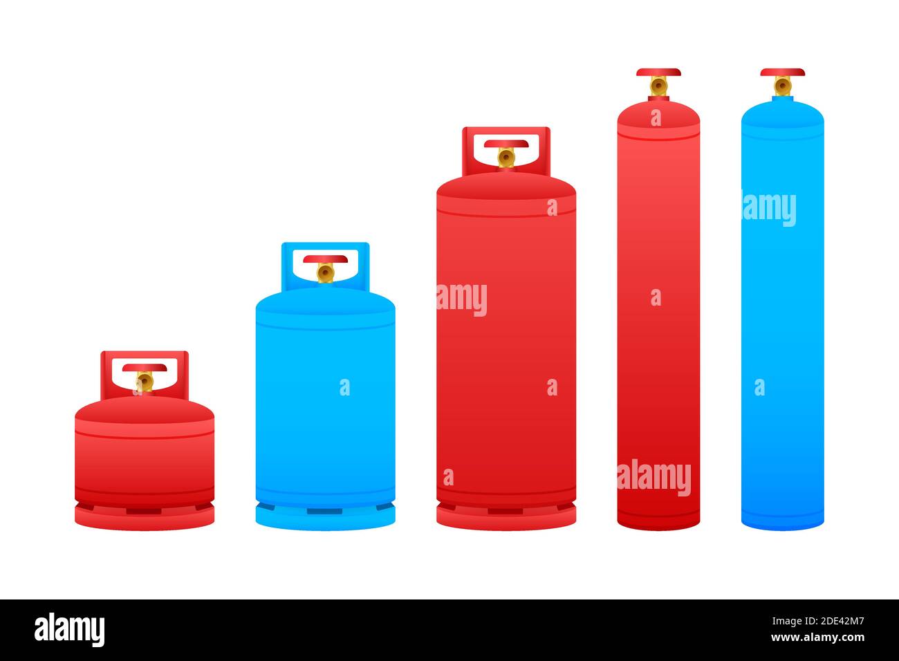 Serbatoio vettore della bombola di gas. Contenitore icona bombola di propano GPL. Gas ossigeno. Illustrazione di stock vettoriale Illustrazione Vettoriale