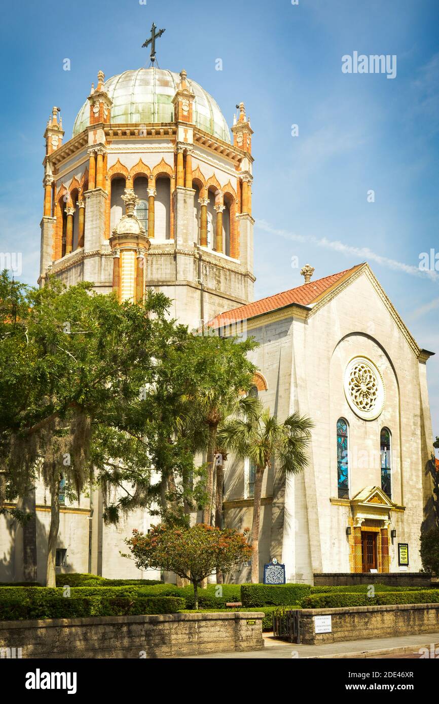 La Chiesa Presbiteriana in memoria di Flagler, di stile rinascimentale veneziano, serve per onorare la morte della figlia Jennie di Henry Flagler a St. Augustine, FL Foto Stock