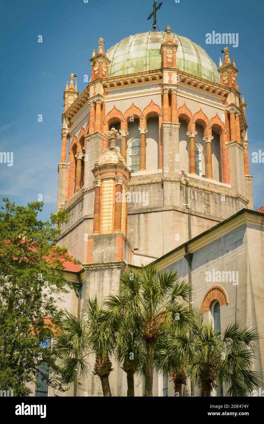La Chiesa Presbiteriana in memoria di Flagler, di stile rinascimentale veneziano, serve per onorare la morte della figlia Jennie di Henry Flagler a St. Augustine, FL Foto Stock