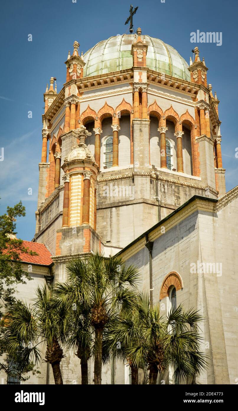 La Chiesa Presbiteriana in memoria di Flagler, di stile rinascimentale veneziano, serve per onorare la morte della figlia Jennie di Henry Flagler a St. Augustine, FL Foto Stock