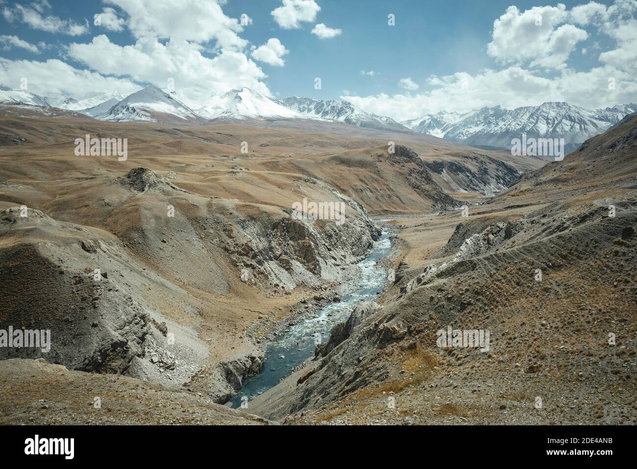 Fiume Wachandarja, Canyon, Passo di Broghil, Corridoio di Wakhan, Badakhshan, Afghanistan Foto Stock