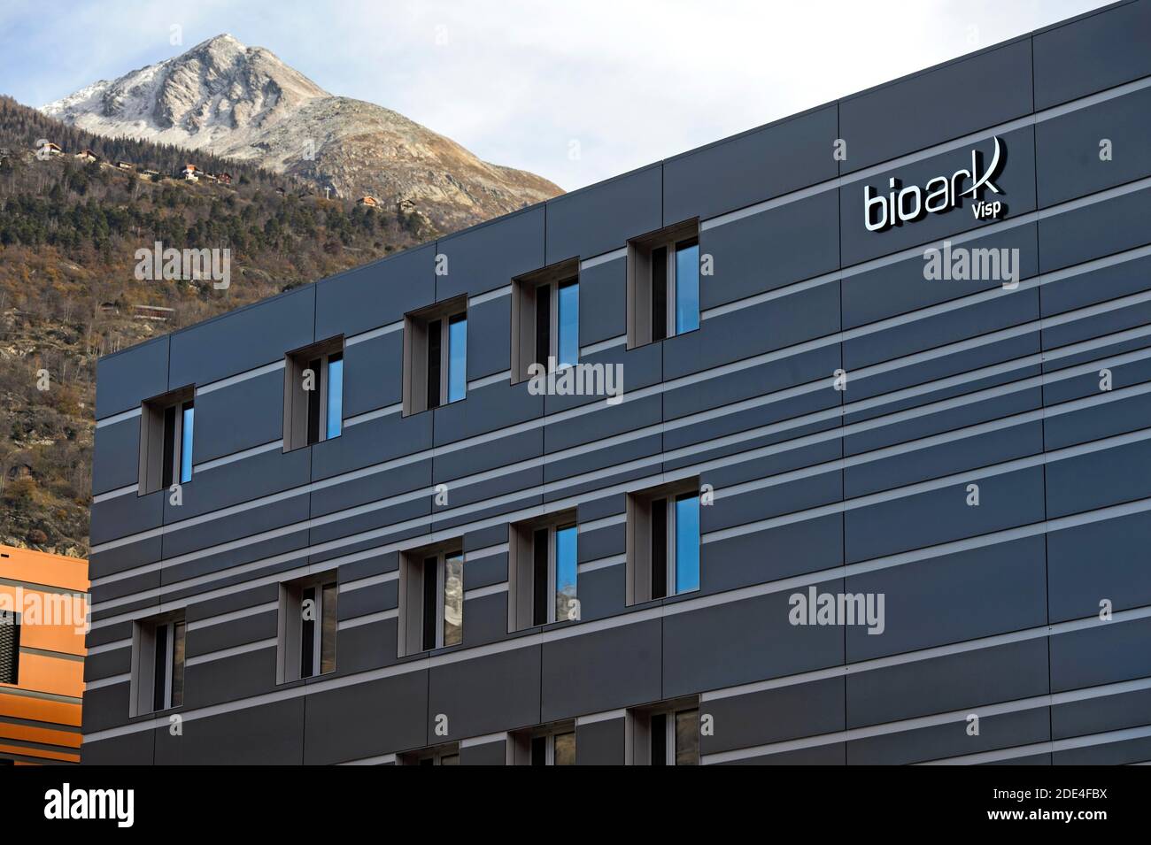 Centro tecnologico BioArk Visp II, sede del produttore di contratti farmaceutici Lonza Group AG e della società biotecnologica moderna per la ricerca Foto Stock Centro tecnologico BioArk Visp II, sede del produttore di contratti farmaceutici Lonza Group AG e della società biotecnologica moderna per la ricerca Foto Stock