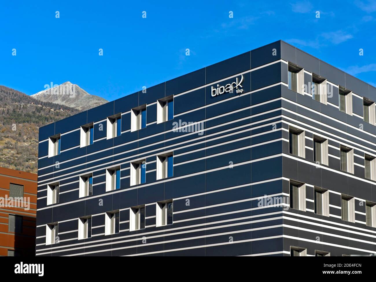 Centro tecnologico BioArk Visp II, sede del produttore di contratti farmaceutici Lonza Group AG e della società biotecnologica moderna per la ricerca Foto Stock Centro tecnologico BioArk Visp II, sede del produttore di contratti farmaceutici Lonza Group AG e della società biotecnologica moderna per la ricerca Foto Stock