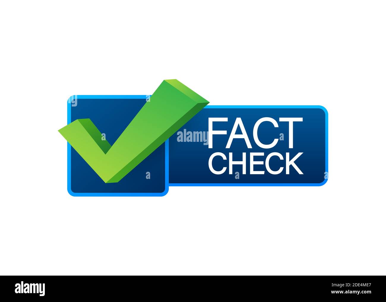 Verifica dei fatti. Concetto di verifica approfondita dei fatti o di confronto semplice. Illustrazione di stock vettoriale. Illustrazione Vettoriale