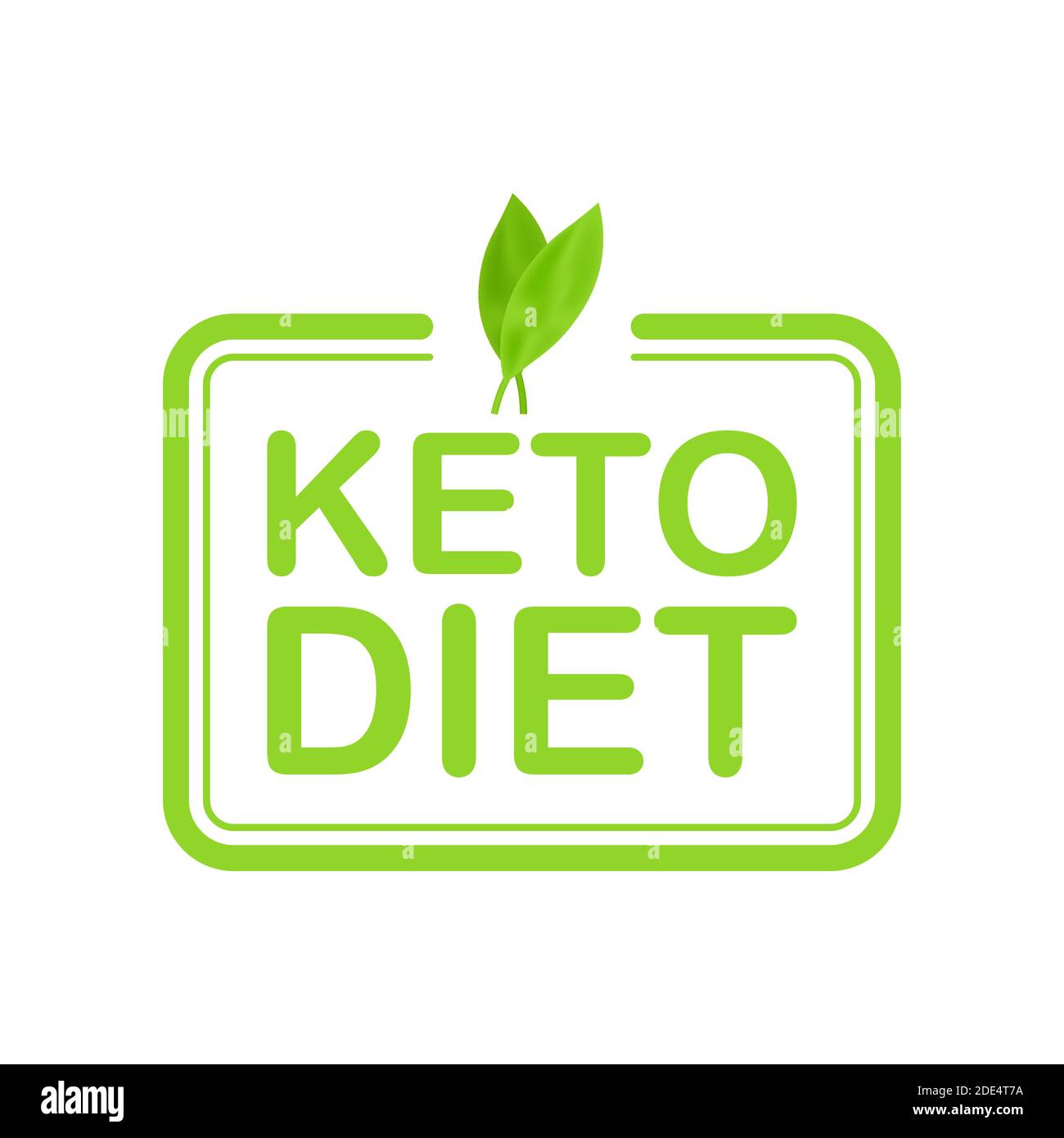 Dieta Ketogenic segno del logo. Dieta cheto. Illustrazione Vettoriale. Illustrazione Vettoriale