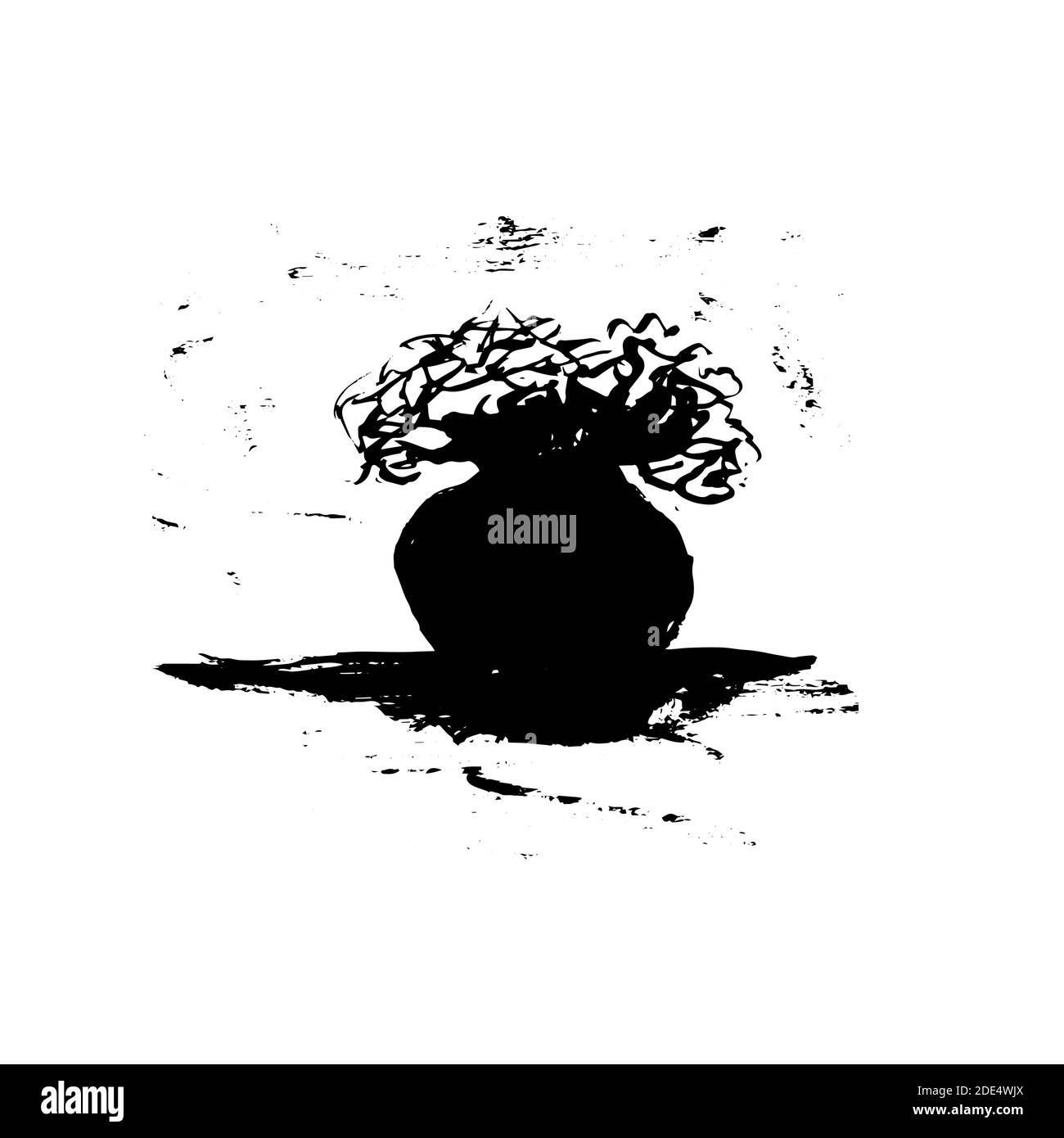 immagine vettoriale albero baobab. Basobab di schizzo Illustrazione Vettoriale