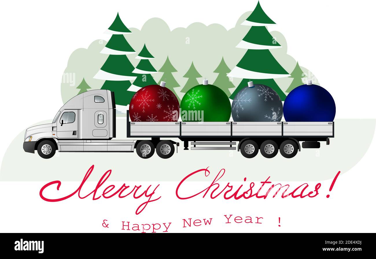 Biglietto d'auguri colorato con buon Natale Illustrazione Vettoriale