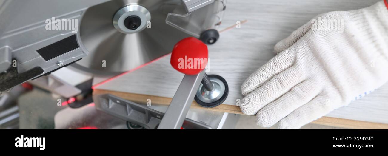 Falegname laminato con morsa per segare Foto Stock