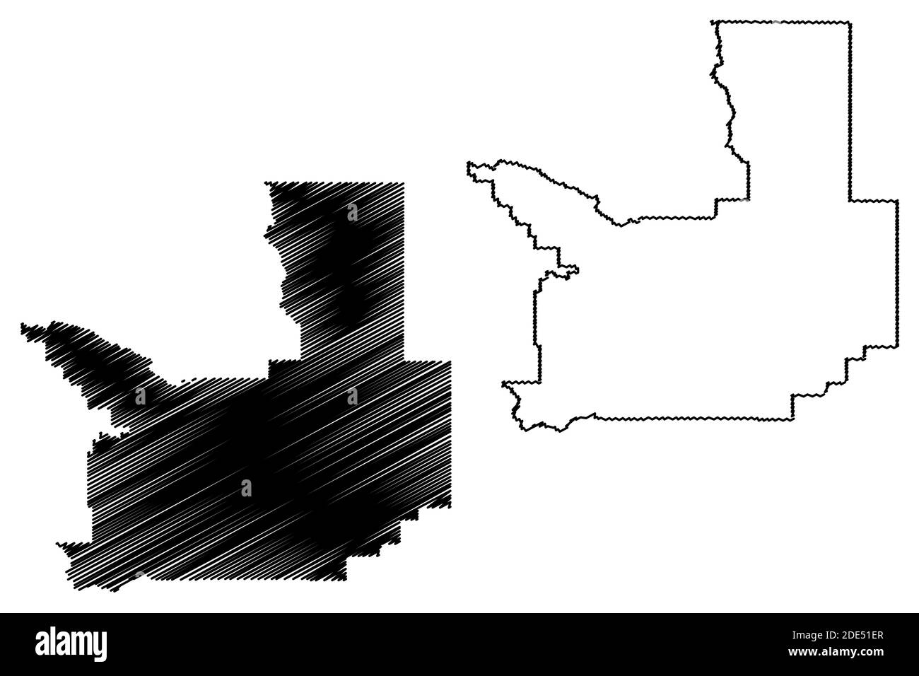 Missoula County, Montana (Stati Uniti, Stati Uniti d'America, Stati Uniti, Stati Uniti, Stati Uniti) mappa vettoriale illustrazione, schizzo scrimolo Missoula mappa Illustrazione Vettoriale
