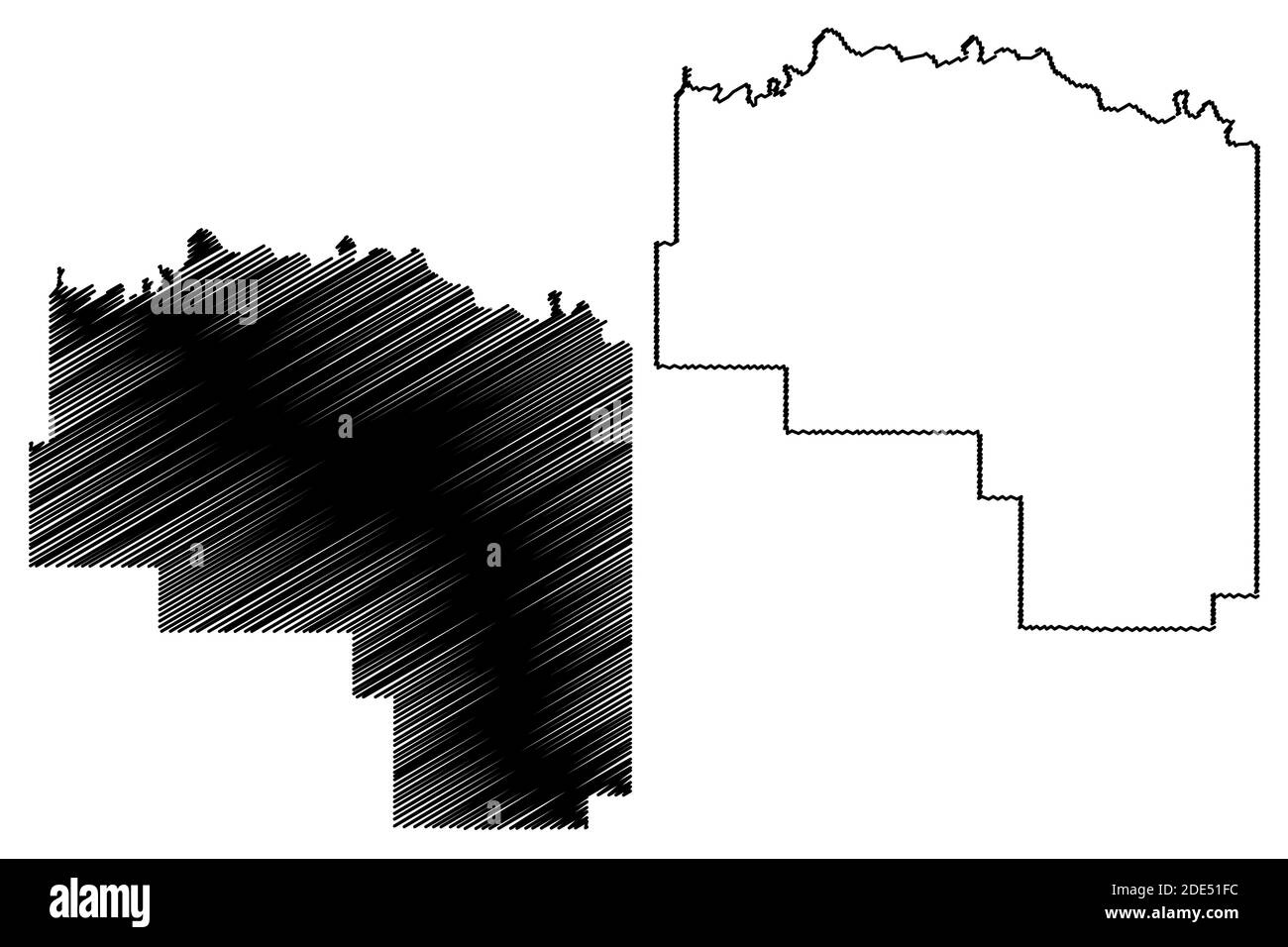 Richland County, Montana (Stati Uniti, Stati Uniti d'America, Stati Uniti, Stati Uniti, Stati Uniti) mappa vettoriale illustrazione, schizzo scrimolo Richland mappa Illustrazione Vettoriale