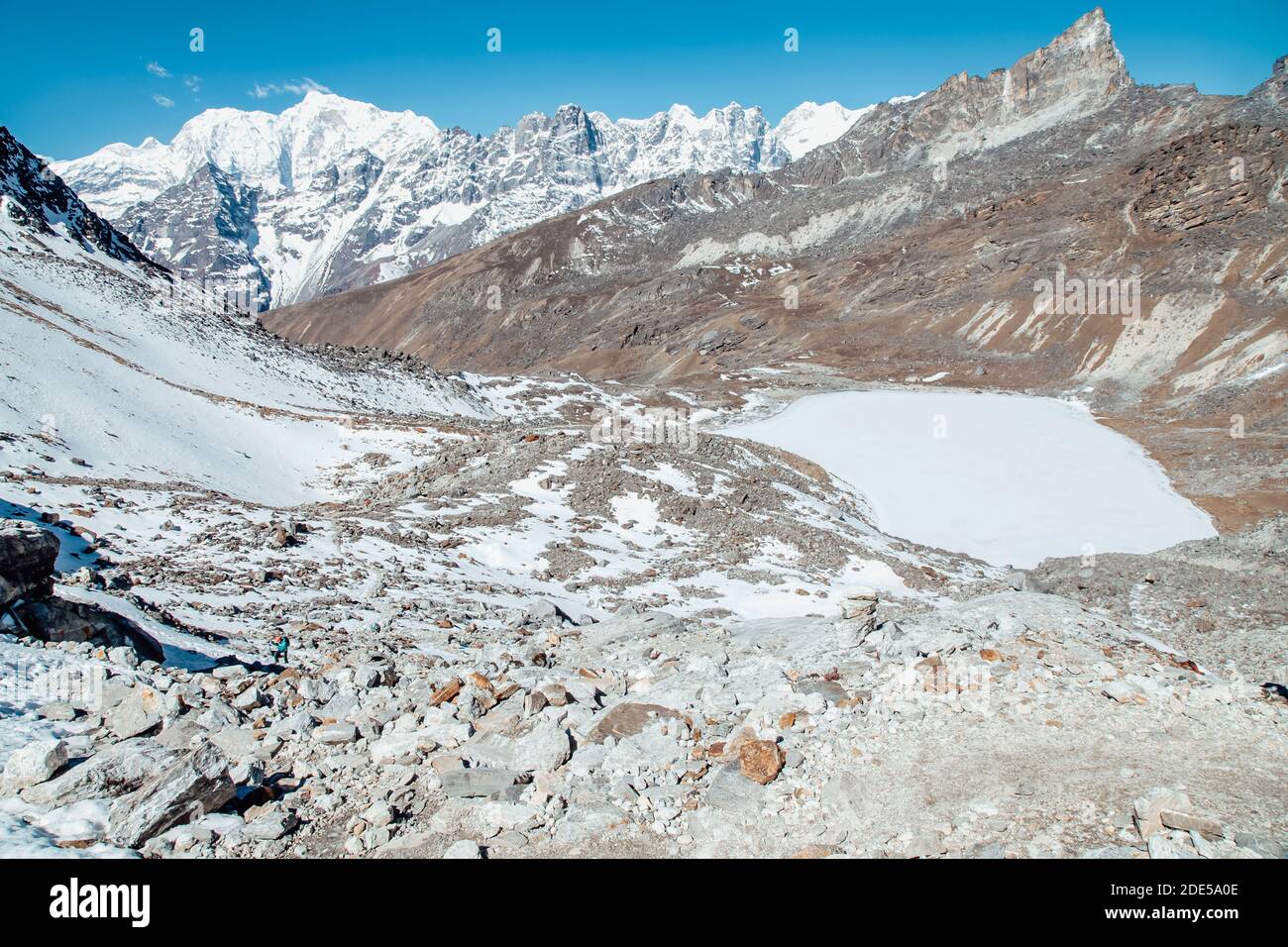 Bellissimo paesaggio di montagna in Himalaya. Nepal Foto Stock