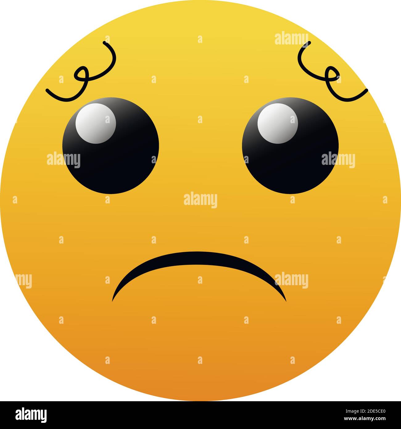 Sad Emoticon Isolated Illustration Immagini Vettoriali Stock Alamy