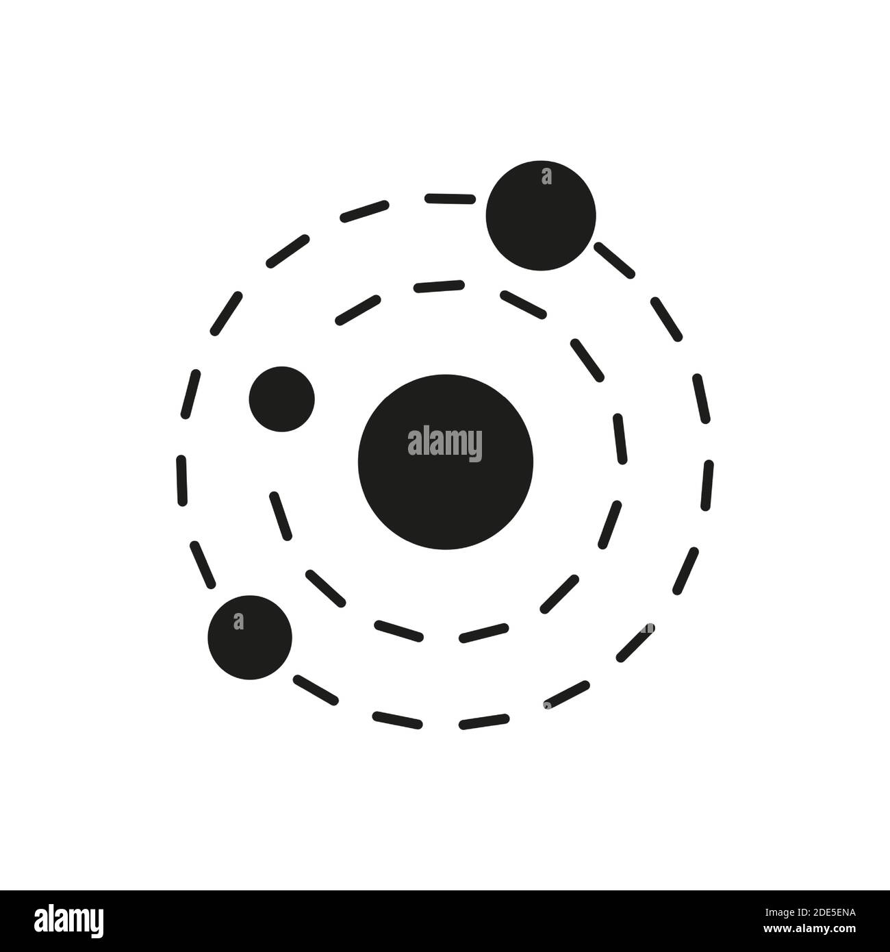 icona del sistema solare elemento dello spazio icona per il concetto mobile e le applicazioni web. L'icona del sistema solare a linea sottile può essere utilizzata per il web e i dispositivi mobili. Icona Premium su w Illustrazione Vettoriale