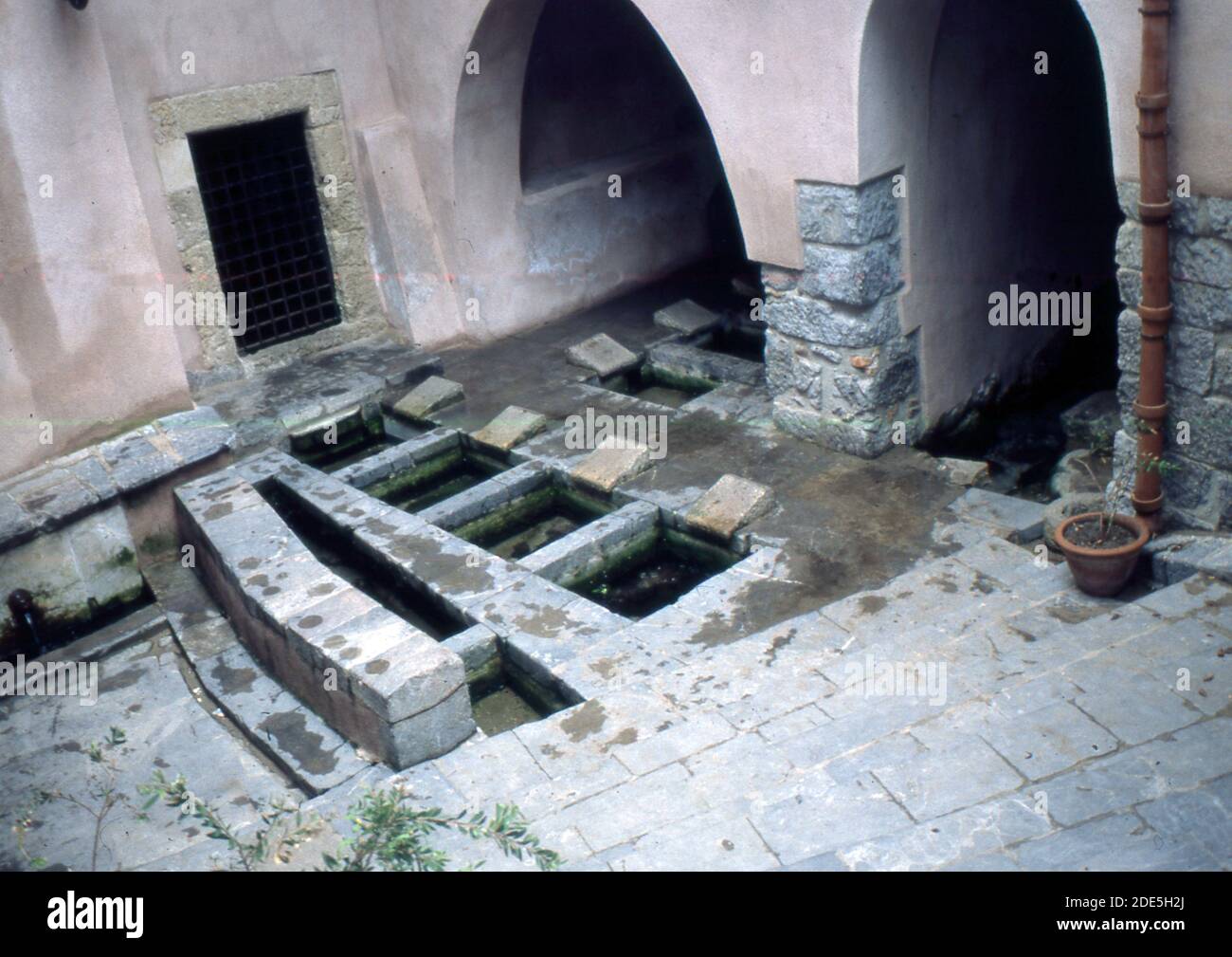 Reportage Sicily, Italy, 1992, Cefalù (scansionato dalla diapositiva Agfachrome) Foto Stock