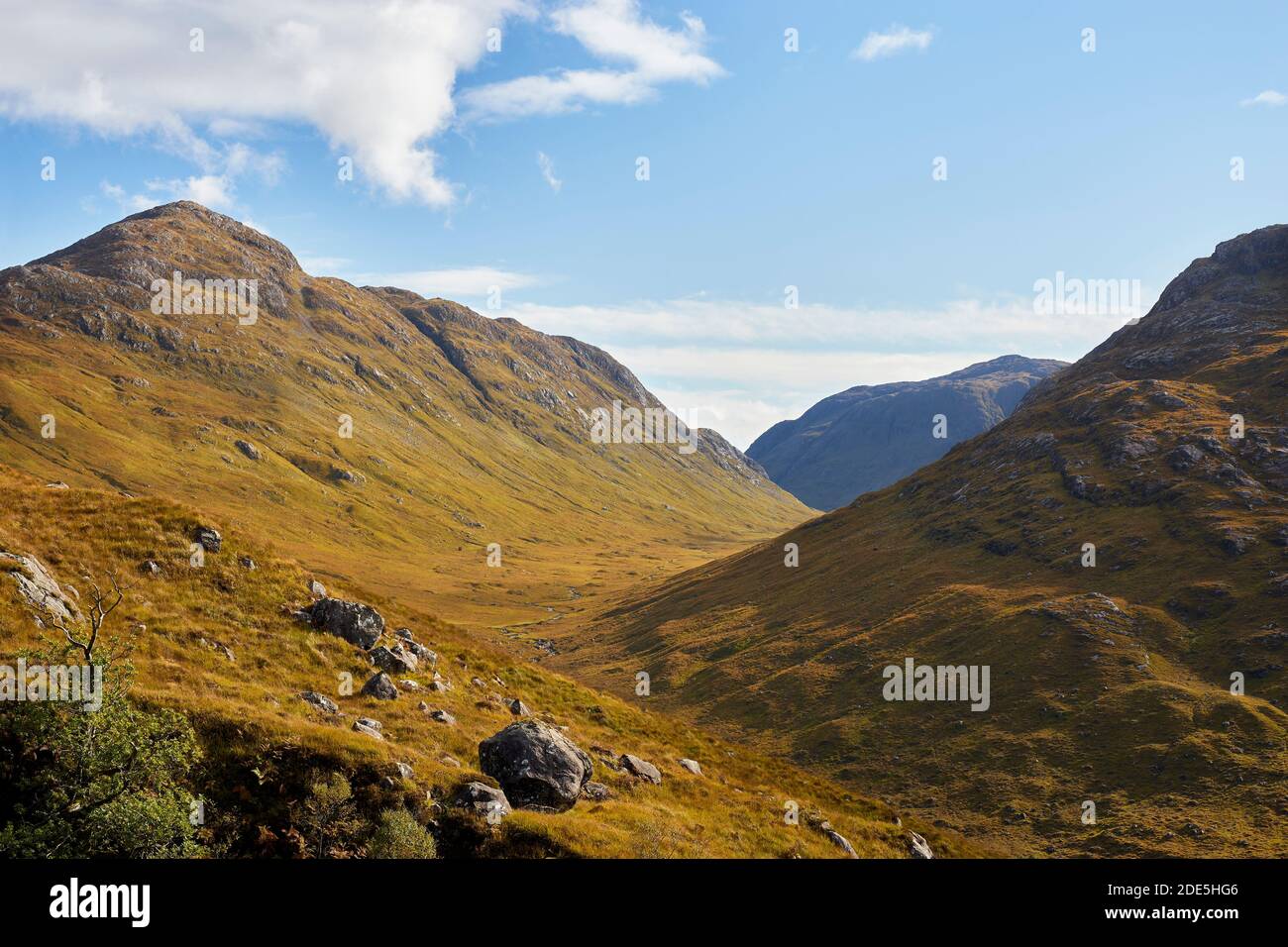 Vista su Sgurr a Chaorainn, Ardgour, Lochaber, Highland, Scozia. Foto Stock