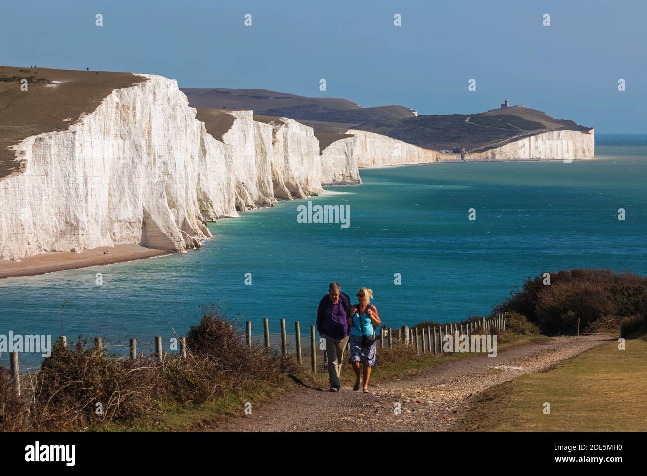 Inghilterra, Sussex orientale, Eastbourne, le sette scogliere delle Sorelle Foto Stock