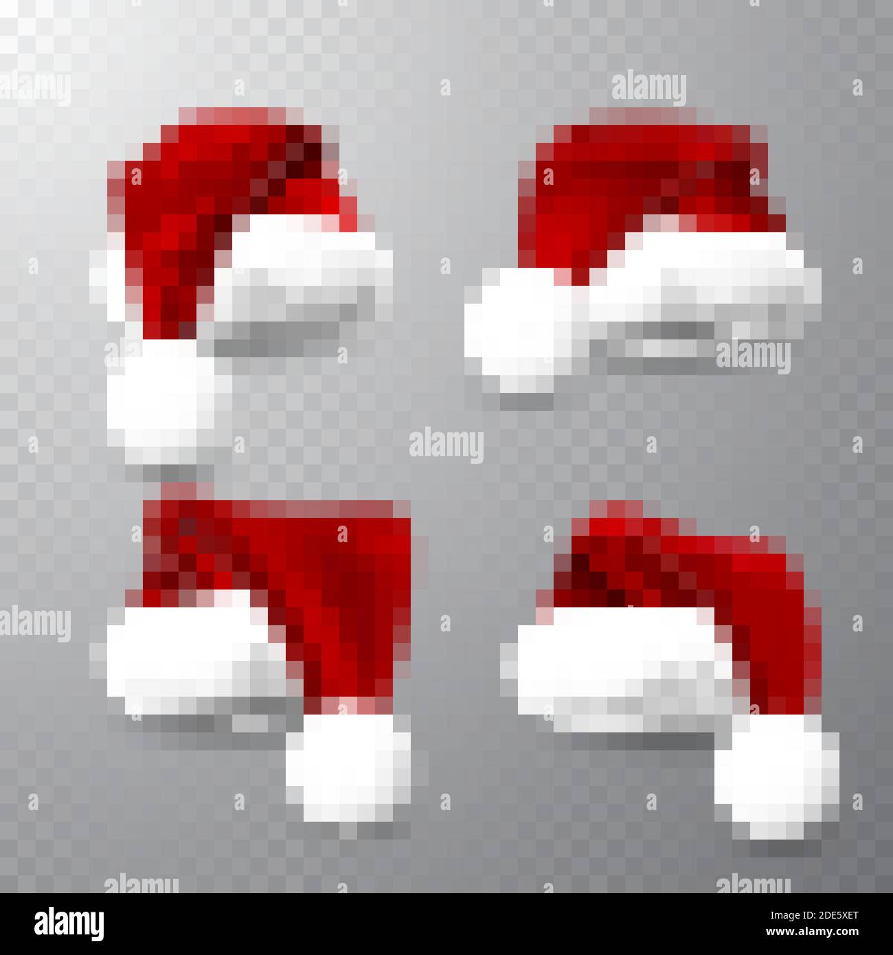Cappello rosso Babbo Natale realistico isolato su sfondo grigio trasparente.  Berretto Babbo Natale in mesh gradienti con pelliccia. Illustrazione  vettoriale Immagine e Vettoriale - Alamy
