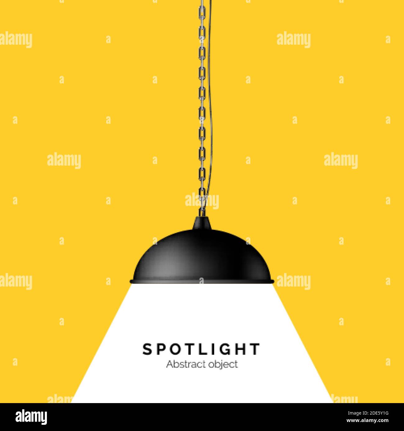 Illuminazione della lampada. Banner con spazio per la copia del testo. Vettore Illustrazione Vettoriale
