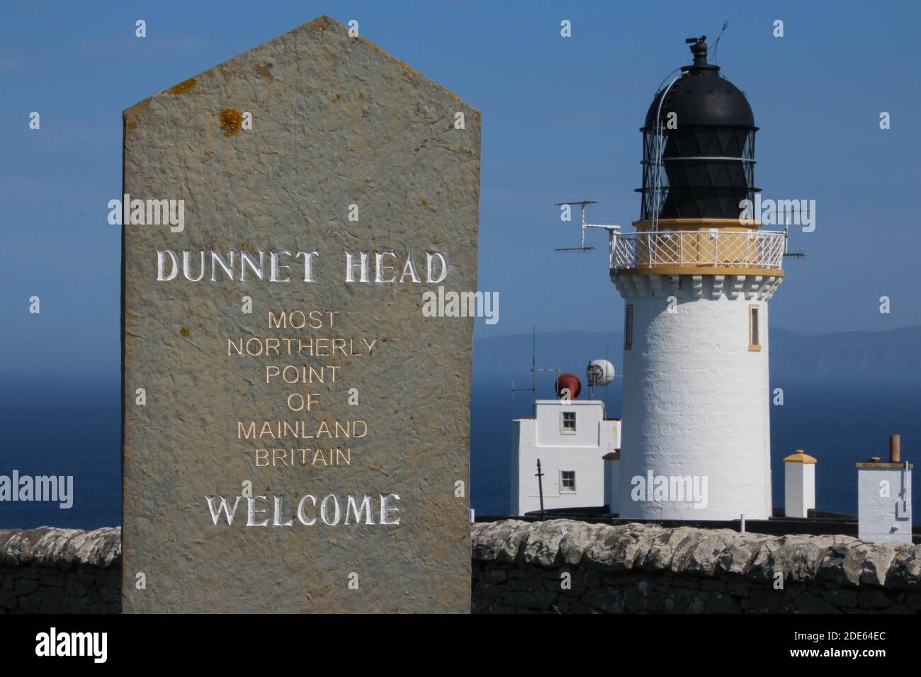 Dunnet Head, Scozia. Il punto più settentrionale della Gran Bretagna continentale Foto Stock