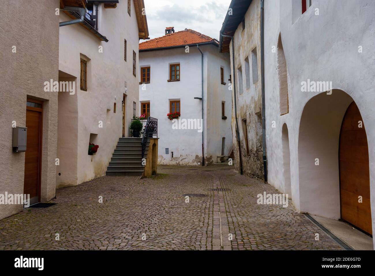 Glorenza, o Glurns, Bolzano, Trentino Alto Adige, Italia: Città storica in Val Venosta Foto Stock