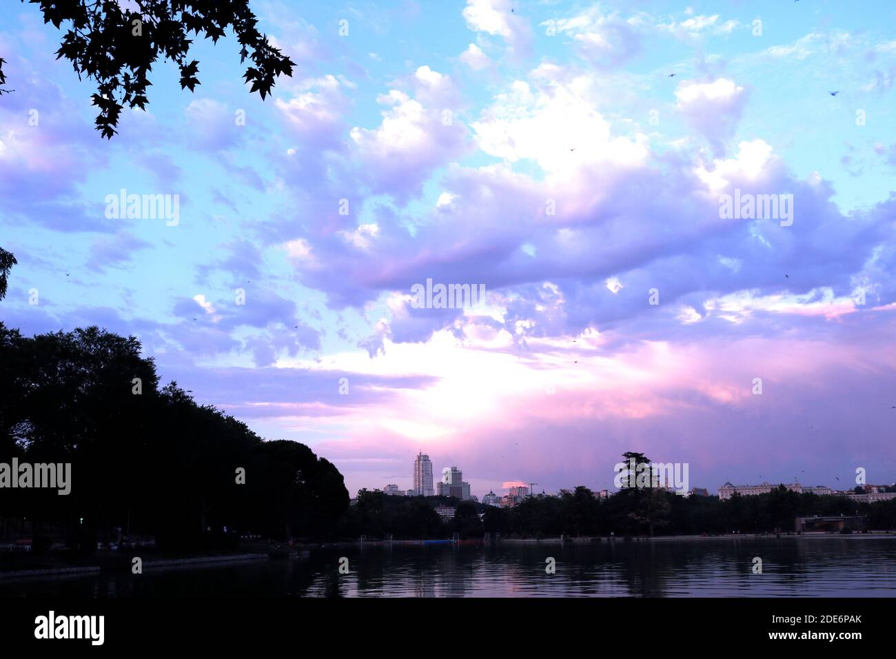 Vista di Madrid da Casa de campo Foto Stock