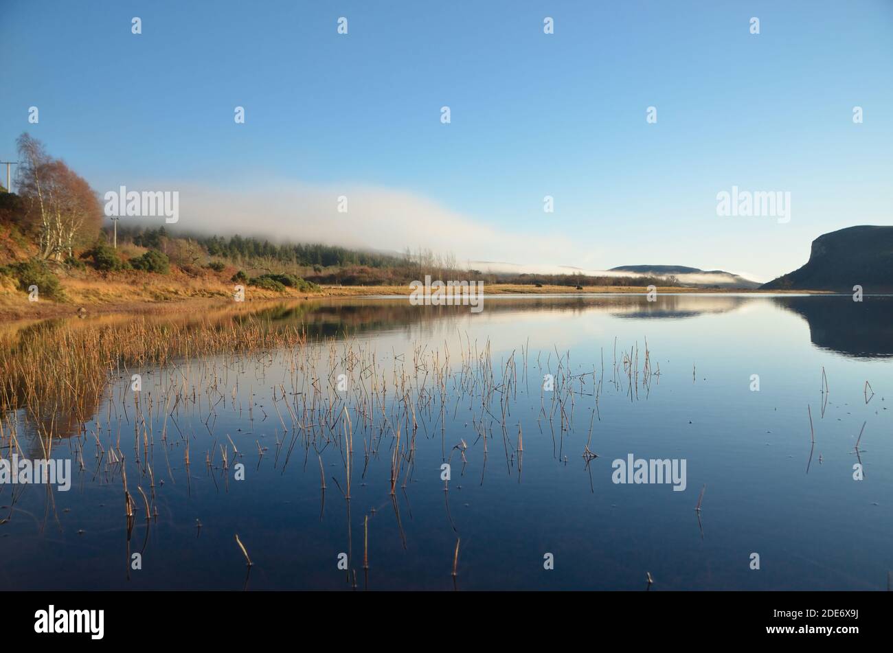 Loch Brora nelle Highlands scozzesi, Regno Unito Foto Stock