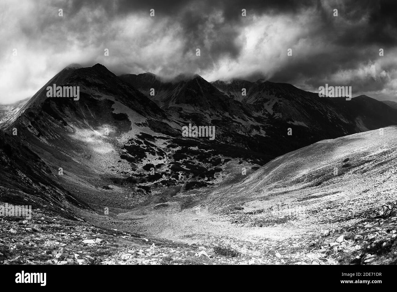 Paesaggio estivo in Retezat Montagne, Romania, Europa Foto Stock