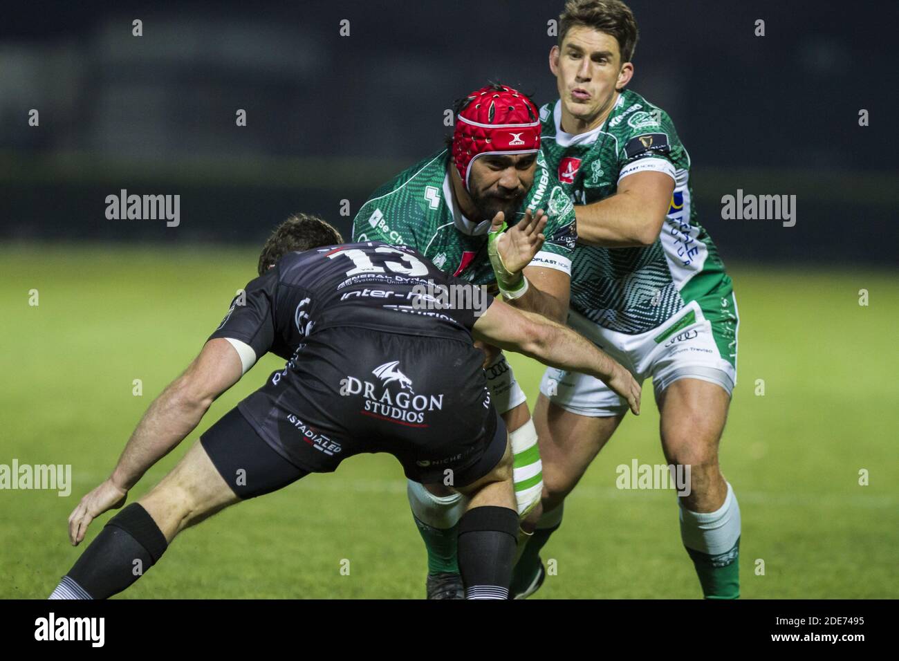 Treviso, Italia. 29 Nov 2020. Treviso, Italy, Stadio Monigo di Treviso, 29 Nov 2020, hame fiva treviso durante Benetton Treviso vs Dragons Rugby - Rugby Guinness Pro 14 match - Credit: LM/Alfio Guarise Credit: Alfio Guarise/LPS/ZUMA Wire/Alamy Live News Foto Stock