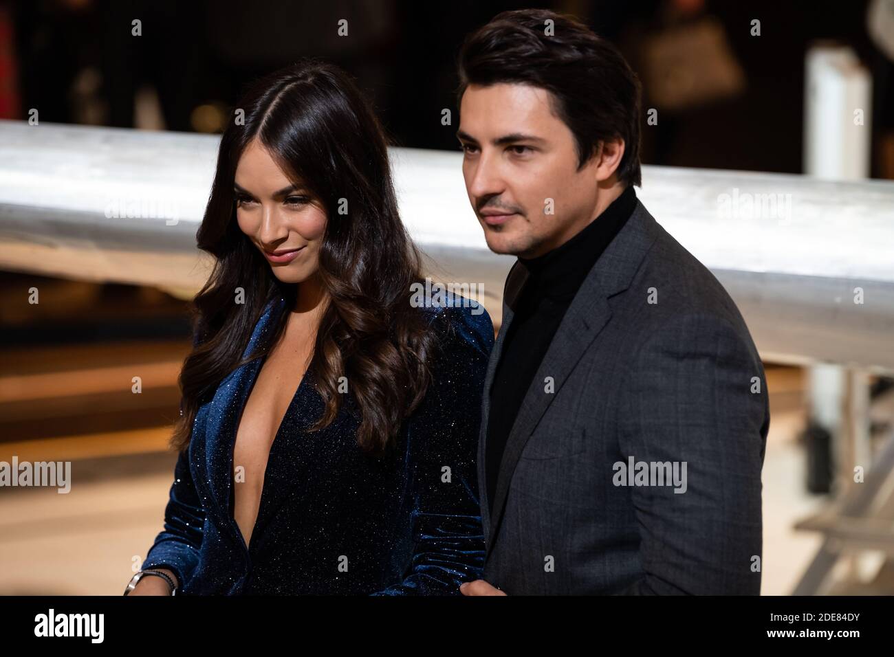 Monika Radulovic (L) e Alesandro Ljubicic visitano lo stand IWC durante il lancio della Maison del suo nuovo Watches pilota al Salon International de la Haute Horlogerie (SIHH) il 15 gennaio 2019 a Ginevra, Svizzera. Foto di Loona/ABACAPRESS.COM Foto Stock