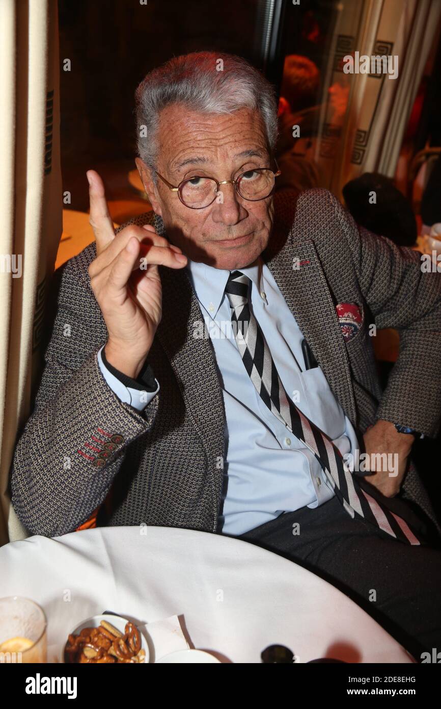 Jean-Marie Perier lors de la soiree de lancement du livre Les Deux Magots, l'Esprit Rive Gauche au Deux Magots, a Parigi, Francia, le 21 gennaio 2019. Foto di Jerome Domine/ABACAPRESS.COM Foto Stock