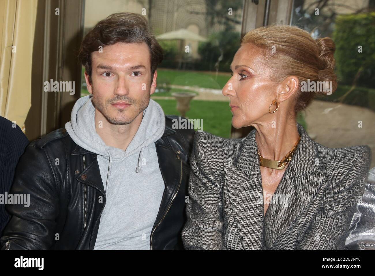 Celine Dion e Pepe Munoz al Ronald van der Kemp show come parte della settimana della moda di Parigi Haute Couture Primavera/Estate 2019-2020 il 23 gennaio 2019 a Parigi, Francia. Foto di Jerome Domine/ABACAPRESS.COM Foto Stock