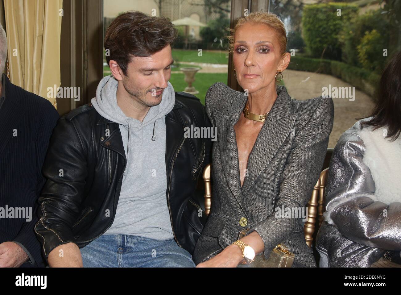 Celine Dion e Pepe Munoz al Ronald van der Kemp show come parte della settimana della moda di Parigi Haute Couture Primavera/Estate 2019-2020 il 23 gennaio 2019 a Parigi, Francia. Foto di Jerome Domine/ABACAPRESS.COM Foto Stock