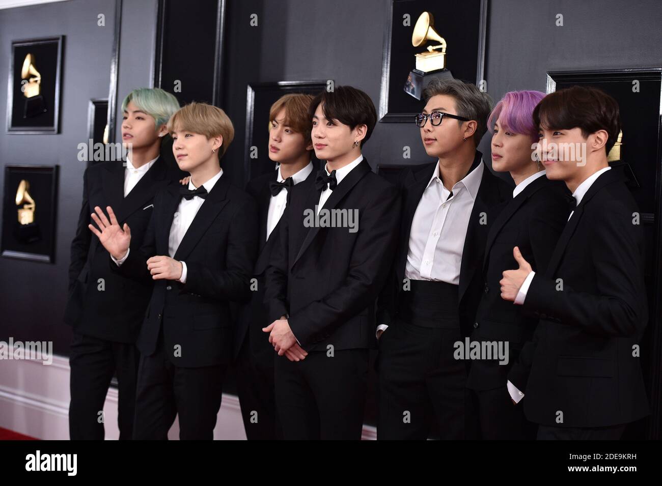 BTS partecipa al sessantunesimo premio annuale GRAMMY presso lo Staples Center il 10 febbraio 2019 a Los Angeles, California, USA. Foto di Lionel Hahn/ABACAPRESS.COM Foto Stock