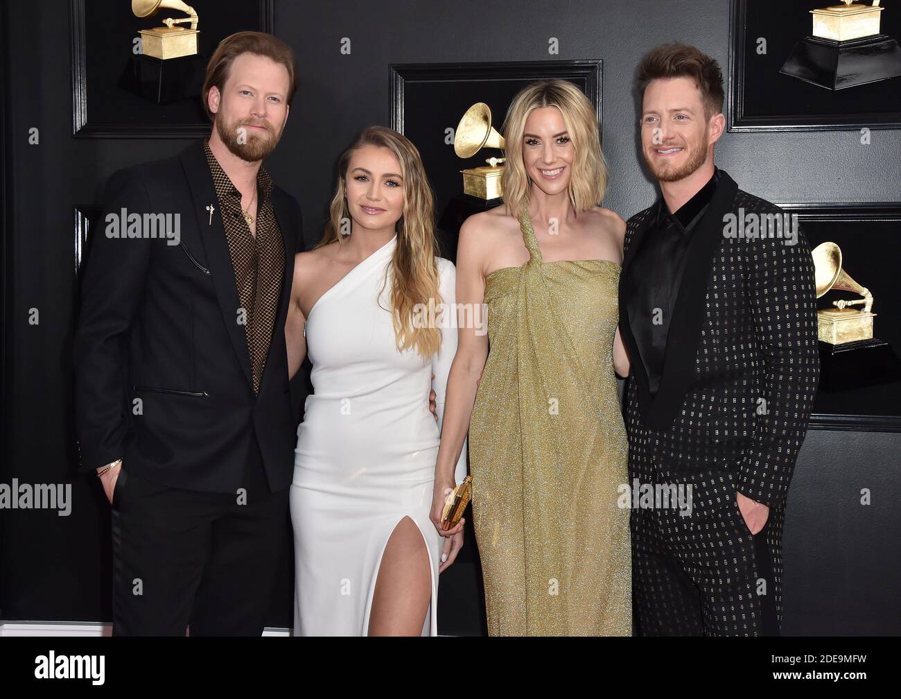 Brian Kelley Brittney Marie Cole, Hayley Stommel e Tyler Hubbard partecipano al 61esimo premio annuale GRAMMY presso lo Staples Center il 10 febbraio 2019 a Los Angeles, California, USA. Foto di Lionel Hahn/ABACAPRESS.COM Foto Stock