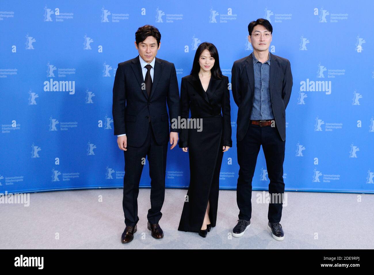 Sul Kyung-GU, Chun Woo-hee e Lee su-jin partecipano all'Idol Photocall come parte del 69° Festival Internazionale del Cinema di Berlino (Berlinale) a Berlino, in Germania, il 14 febbraio 2019. Foto di Aurore Marechal/ABACAPRESS.COM Foto Stock