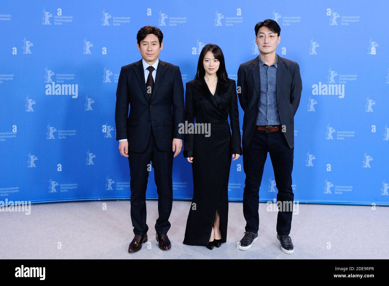 Sul Kyung-GU, Chun Woo-hee e Lee su-jin partecipano all'Idol Photocall come parte del 69° Festival Internazionale del Cinema di Berlino (Berlinale) a Berlino, in Germania, il 14 febbraio 2019. Foto di Aurore Marechal/ABACAPRESS.COM Foto Stock