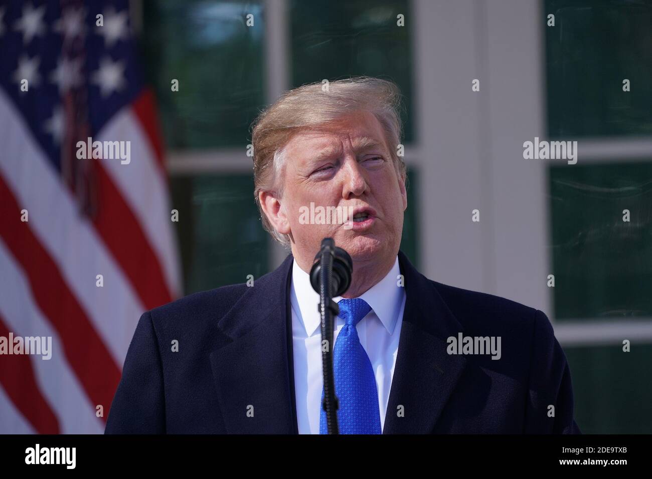 15 gennaio 2019 - Washington, DC, Stati Uniti: Il presidente degli Stati Uniti Donald J. Trump dichiara un'emergenza nazionale sul confine meridionale e la necessità di sicurezza alle frontiere. Chris Kleponis/piscina/ABACAPRESS.COM Foto Stock