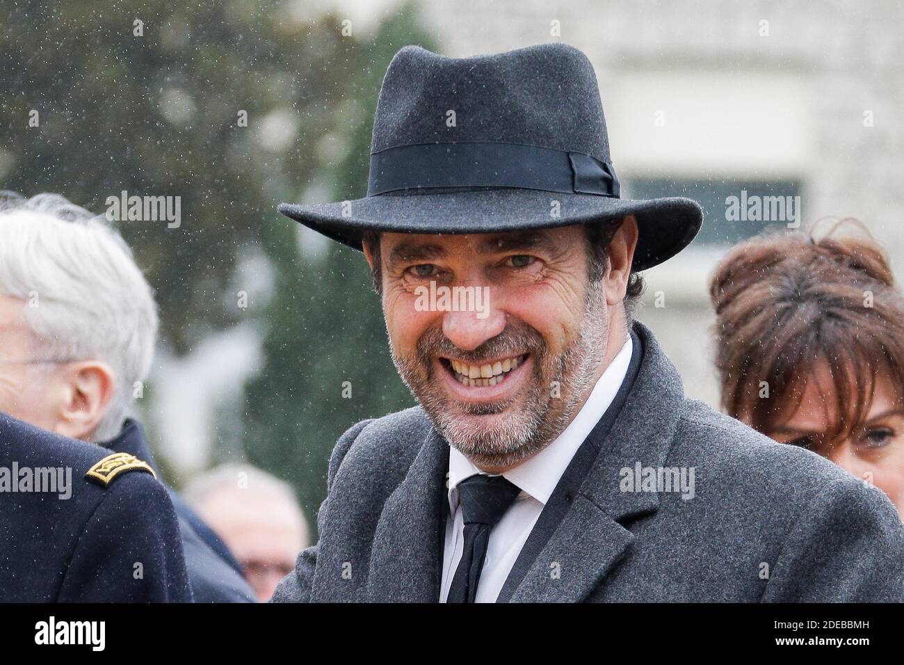 Il Ministro degli interni francese Christophe Castaner si presenta in occasione di una visita per il 50° anniversario del Centro Nazionale di formazione Gendarmerie a Saint Astier, Francia, il 15 marzo 2019. Foto di Thibaud Moritz/ABACAPRESS.COM Foto Stock