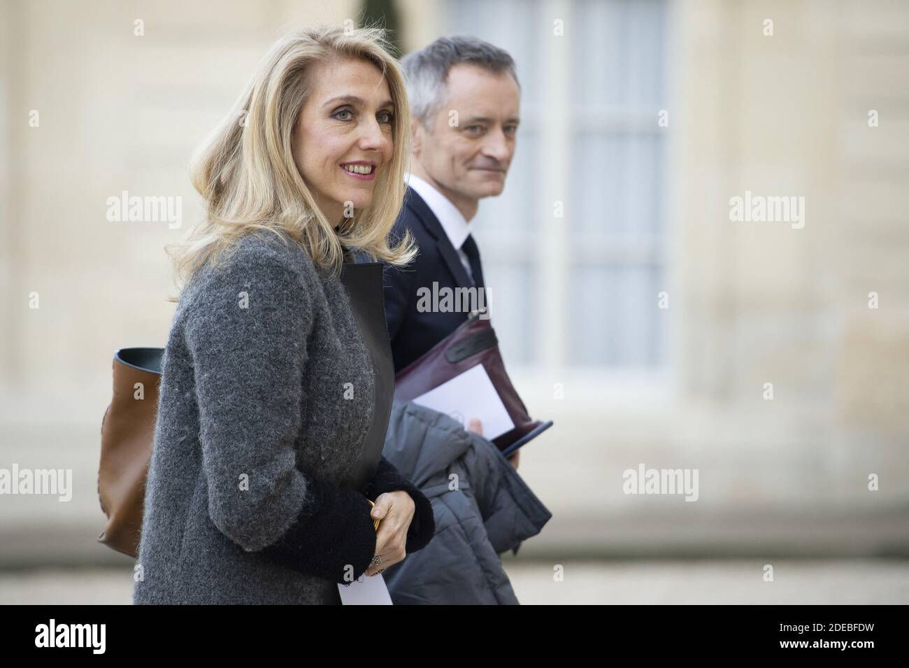 L'amministratore delegato di radio France Sibyle Veil arriva all'Elysee Palace per partecipare al grande dibattito con intellettuali a Parigi, in Francia, il 18 marzo 2019 a Parigi, in Francia. Foto di Eliot Blondt/ABACAPRESS.COM Foto Stock